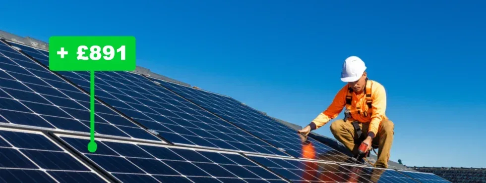 Solaranlagen auf einem Hausdach